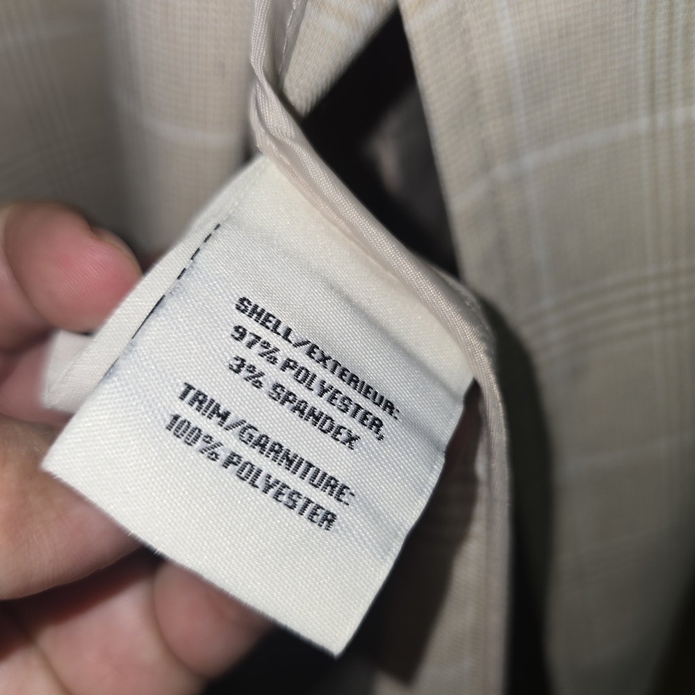 bagatelle Beige Plaid Double-Breasted Trench Coat - Picture 10 of 17